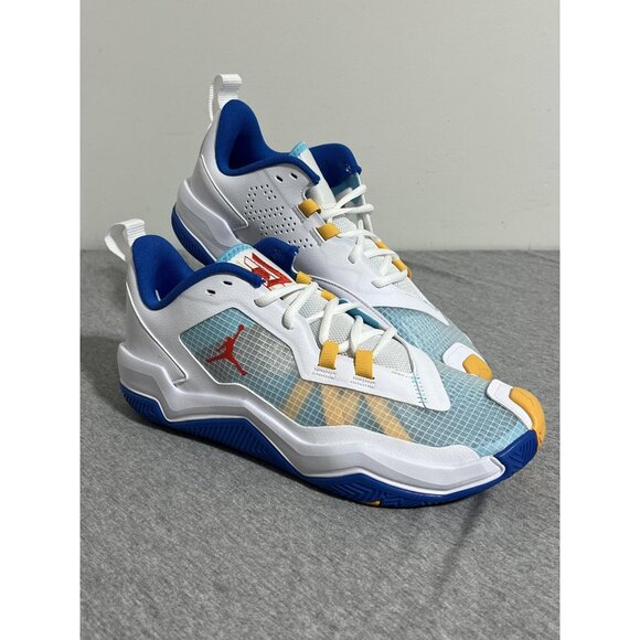 Jordan One Take 4‎ Shoes Mens Size 11 White Blue Yellow Basketball DO7193-164 main image 15
